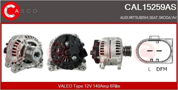 Alternator CASCO - ALTERNATORY I ROZRUSZNIKI CAL15259AS
