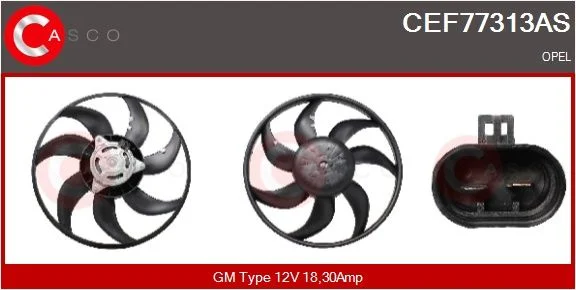Fan, engine cooling casco CEF77313AS