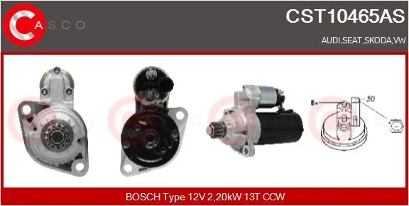 Starter CASCO - ALTERNATORY I ROZRUSZNIKI CST10465AS
