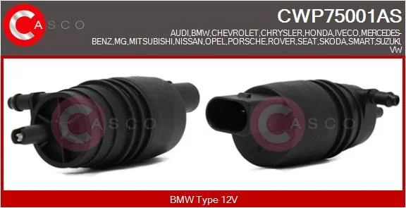 Washer Fluid Pump, window cleaning casco CWP75001AS