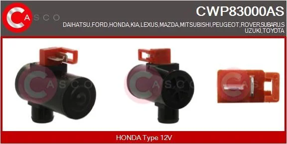 Washer Fluid Pump, window cleaning casco CWP83000AS
