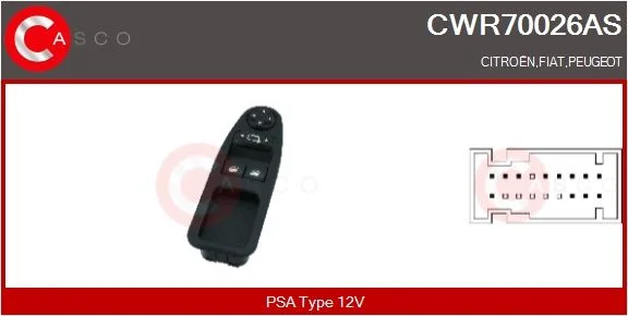 Switch, window regulator casco CWR70026AS