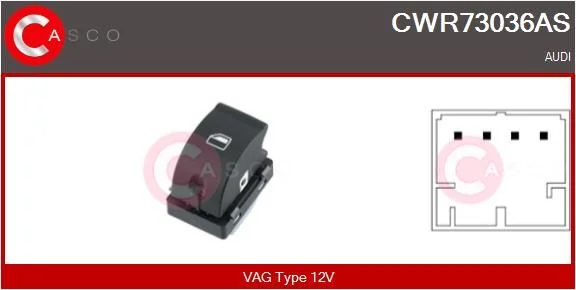 Switch, window regulator casco CWR73036AS