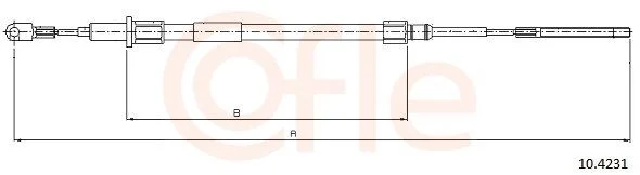 Cable Pull, parking brake COFLE LINKI 10.4231