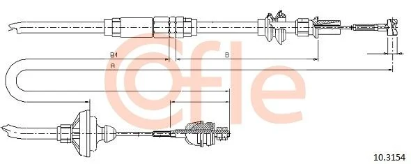 Cable Pull, clutch control COFLE 10.3154
