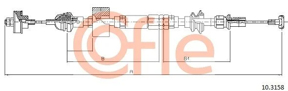 Cable Pull, clutch control COFLE 10.3158