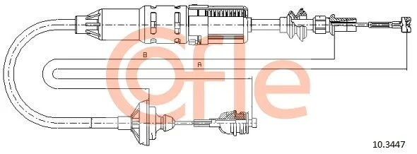 Cable Pull, clutch control COFLE 10.3447