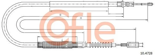Cable Pull, parking brake COFLE 10.4728
