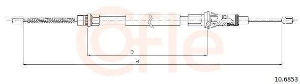 Cable Pull, parking brake COFLE 10.6853