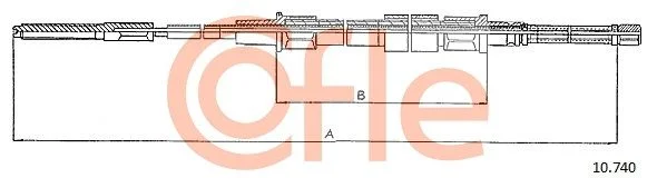 Cable Pull, parking brake COFLE 10.740