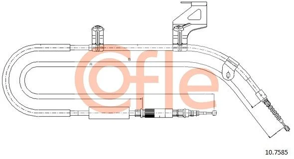 Cable Pull, parking brake COFLE 10.7585