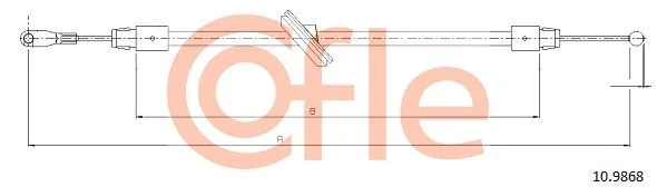 Cable Pull, parking brake COFLE 10.9868