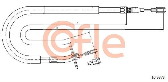 Cable Pull, parking brake COFLE 10.9878