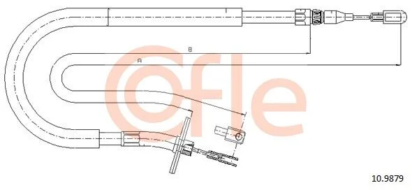 Cable Pull, parking brake COFLE 10.9879