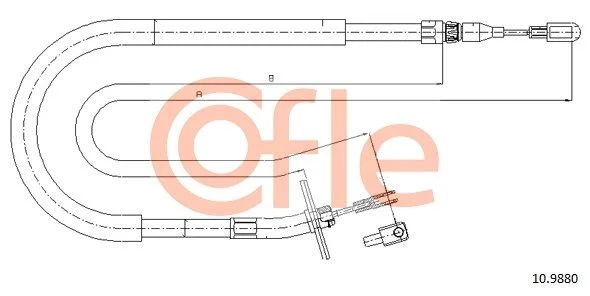 Cable Pull, parking brake COFLE 10.9880