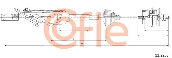 Cable Pull, clutch control COFLE 11.2253