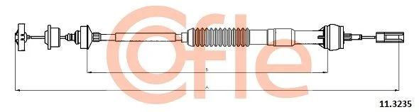 Cable Pull, clutch control COFLE 11.3235