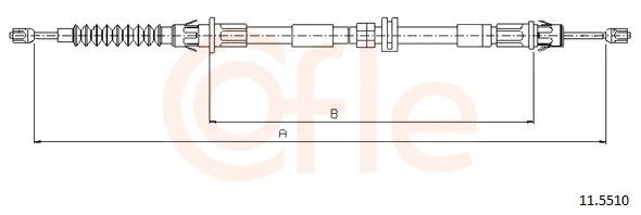 Cable Pull, parking brake COFLE 11.5510