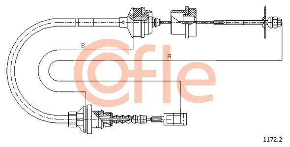 Cable Pull, clutch control COFLE 1172.2