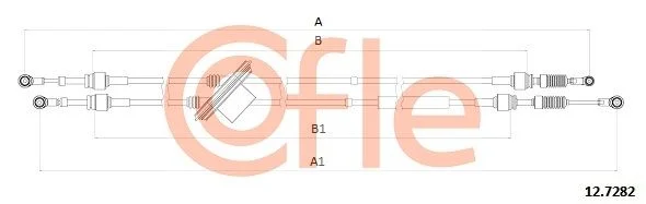 Cable Pull, manual transmission COFLE 12.7282