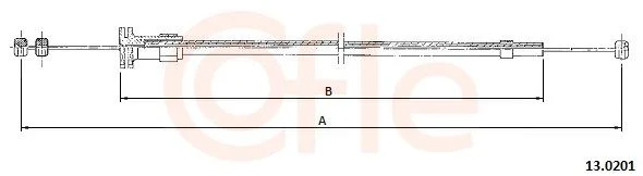 Kabel za pokrov motorja COFLE 13.0201