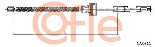 Cable Pull, parking brake COFLE 17.0511