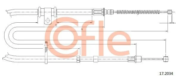 Cable Pull, parking brake COFLE 17.2034