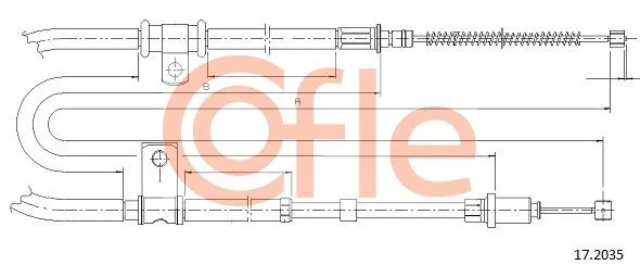 Cable Pull, parking brake COFLE 17.2035