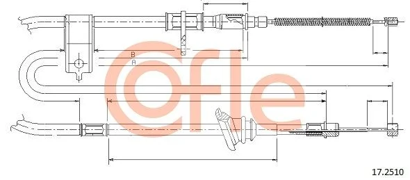Cable Pull, parking brake COFLE 17.2510