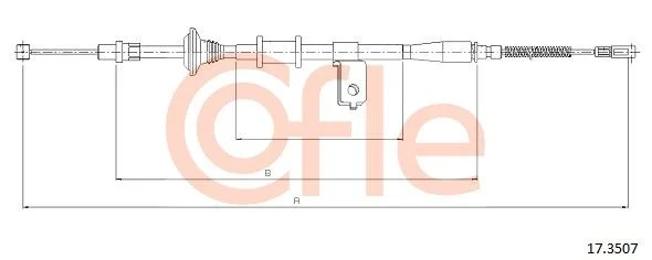 Cable Pull, parking brake COFLE 17.3507