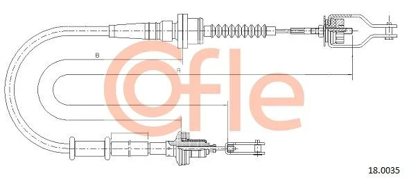 Cable Pull, clutch control COFLE 18.0035