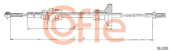Cable Pull, clutch control COFLE 18.220
