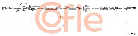 Cable Pull, clutch control COFLE 18.2511