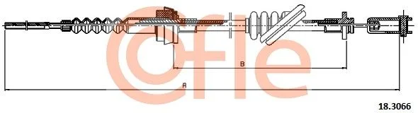 Cable Pull, clutch control COFLE 18.3066
