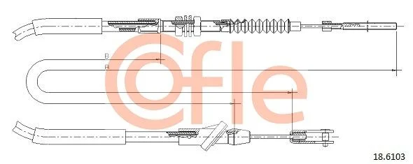 Cable Pull, clutch control COFLE 18.6103