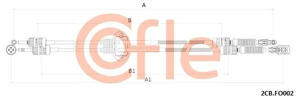 Cable Pull, manual transmission COFLE 2CB.FO002