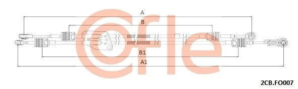 Cable Pull, manual transmission COFLE 2CB.FO007