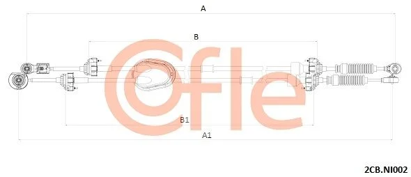Cable Pull, manual transmission COFLE 2CB.NI002