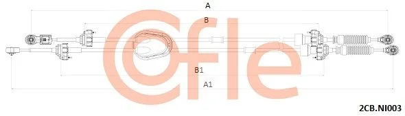 Cable Pull, manual transmission COFLE 2CB.NI003