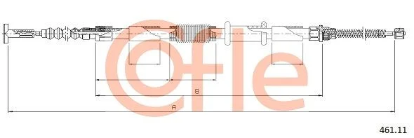 Cable Pull, parking brake COFLE 461.11