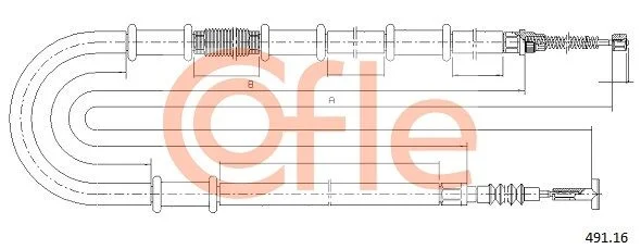 Cable Pull, parking brake COFLE 49.116