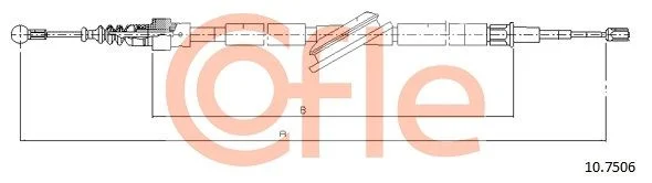 Cable Pull, parking brake COFLE 92.10.7506
