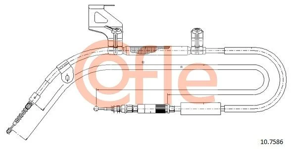 Cable Pull, parking brake COFLE 92.10.7586