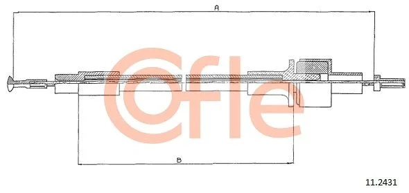 Cable Pull, clutch control COFLE 92.11.2431