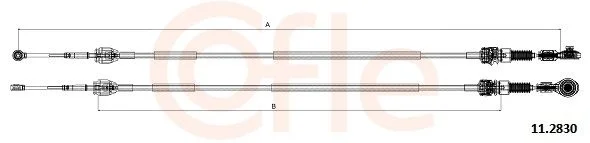 Cable Pull, manual transmission COFLE 92.11.2830