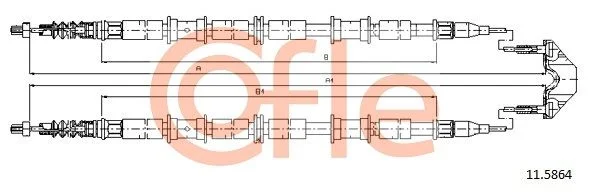 Cable Pull, parking brake COFLE 92.11.5864