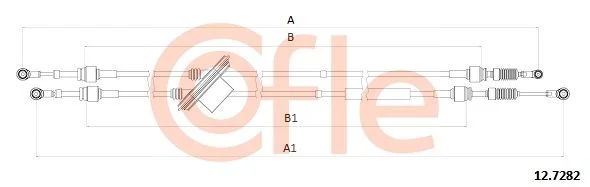 Cable Pull, manual transmission COFLE 92.12.7282