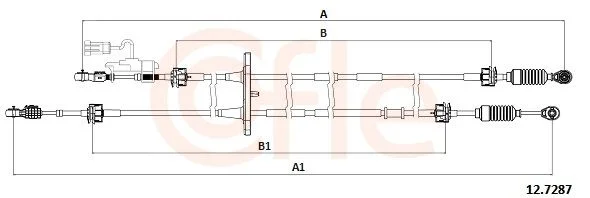 Cable Pull, manual transmission COFLE 92.12.7287