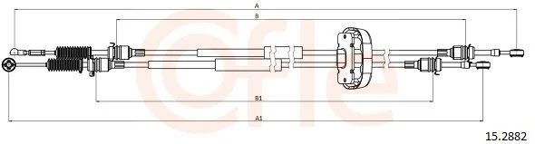 Cable Pull, manual transmission COFLE 92.15.2882