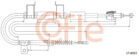 Cable Pull, parking brake COFLE 92.17.6053